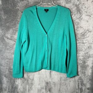 Talbots Turquoise V-Neck Cardigan